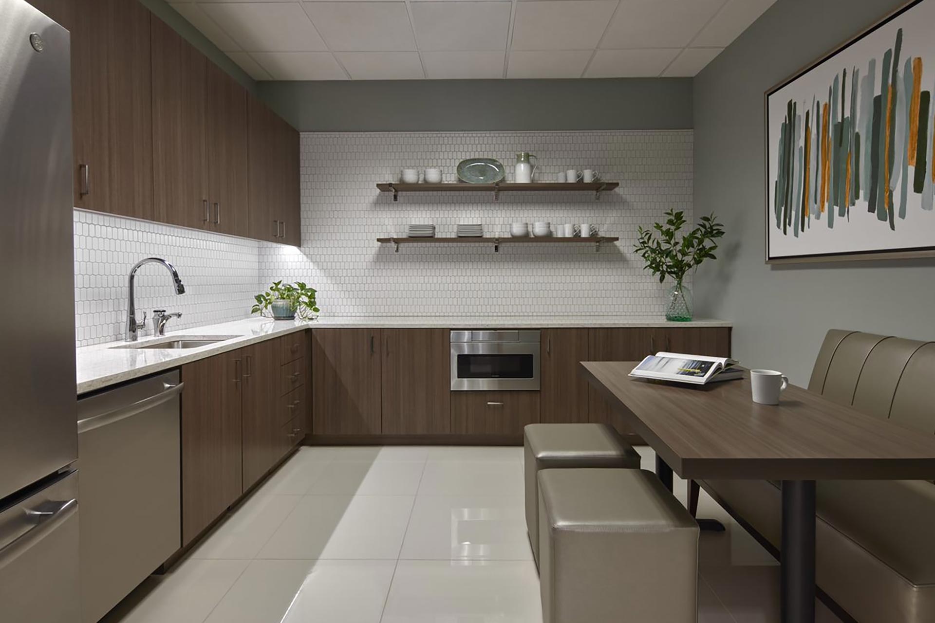 custom commercial breakroom interior design