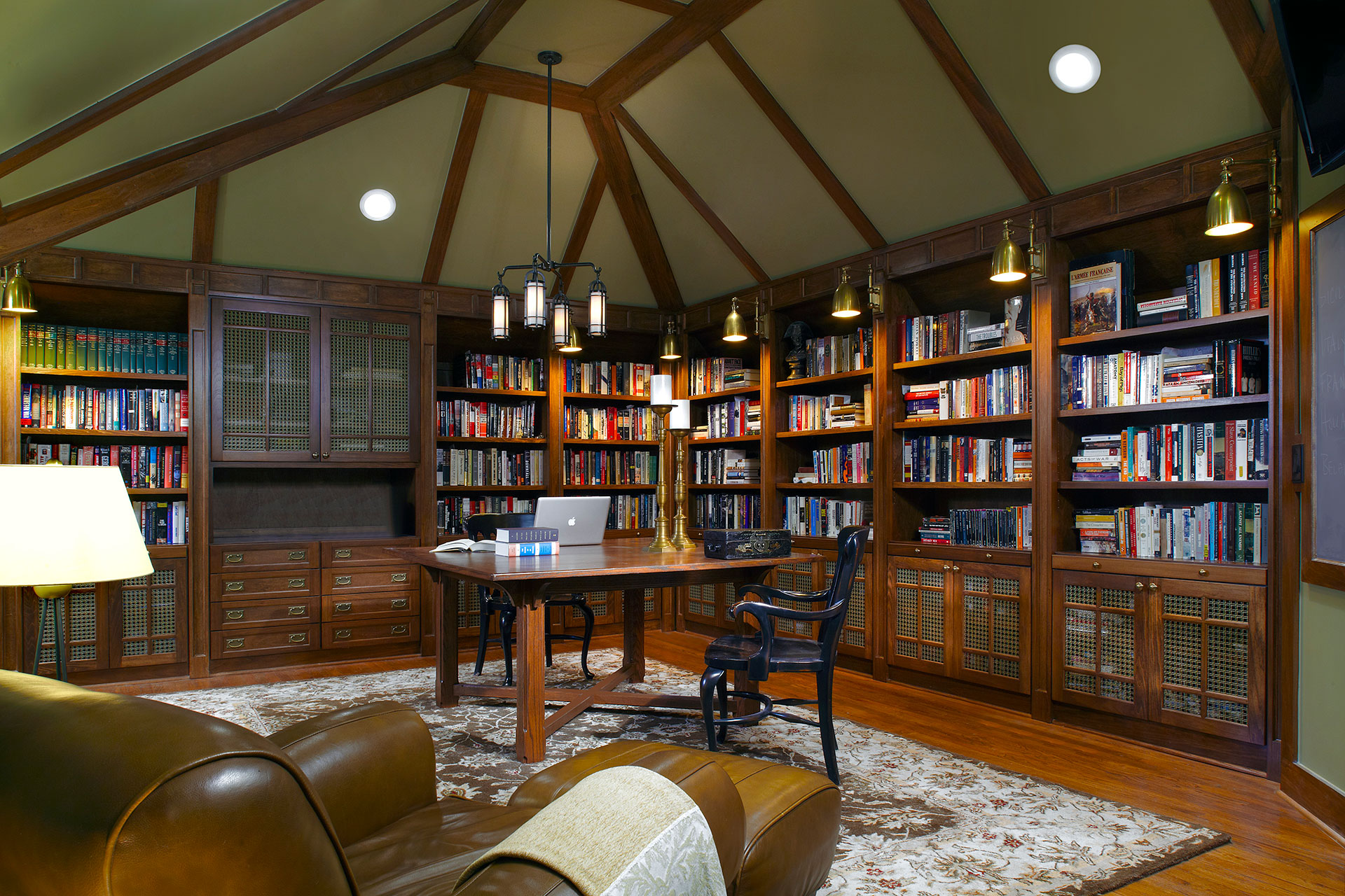 custom other spaces library interior design